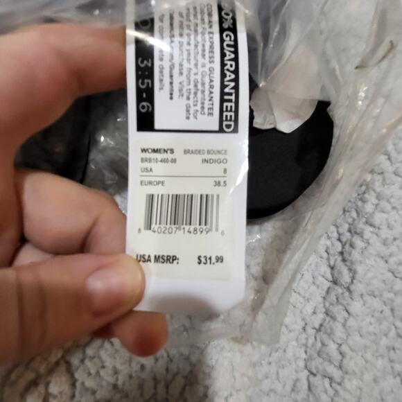 NEW Cobian Women's Braided Bounce Flip-Flop Sandal Blue Size 8 M US - Picture 3 of 4